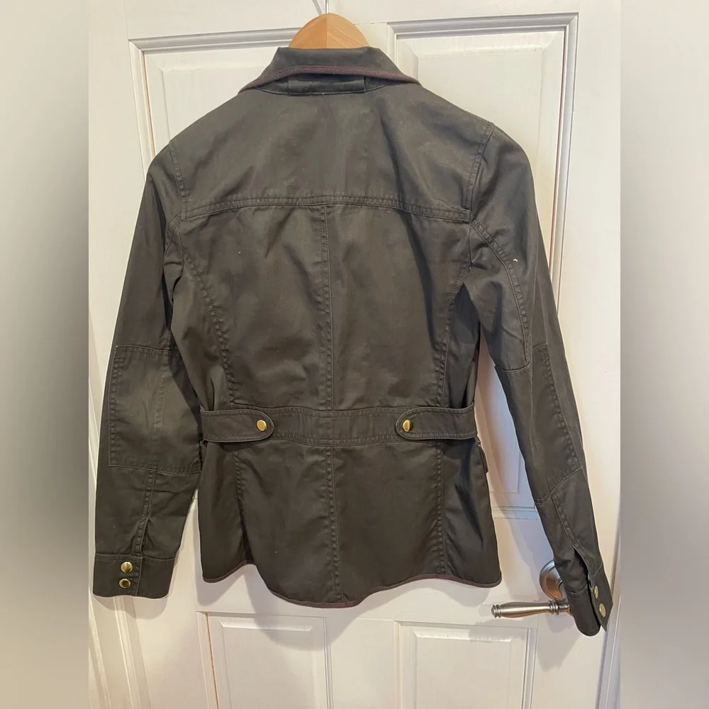 J. Crew Olive Green Utility Jacket with Gold-Tone Details XXS